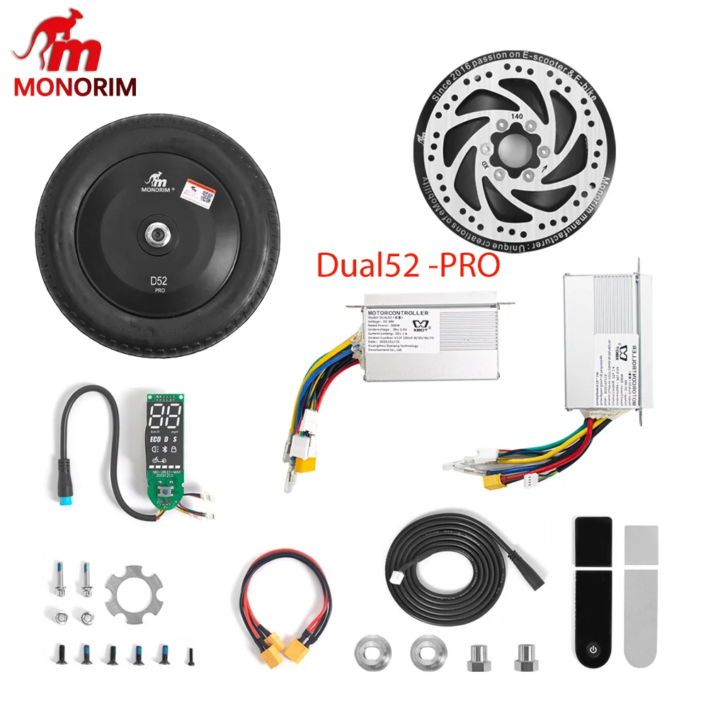 MONORIM Dual52-pro Based on the U5 kit it is upgraded to AWD 1000w 48v and the speed is increased to 65km/h for pro1/pro2