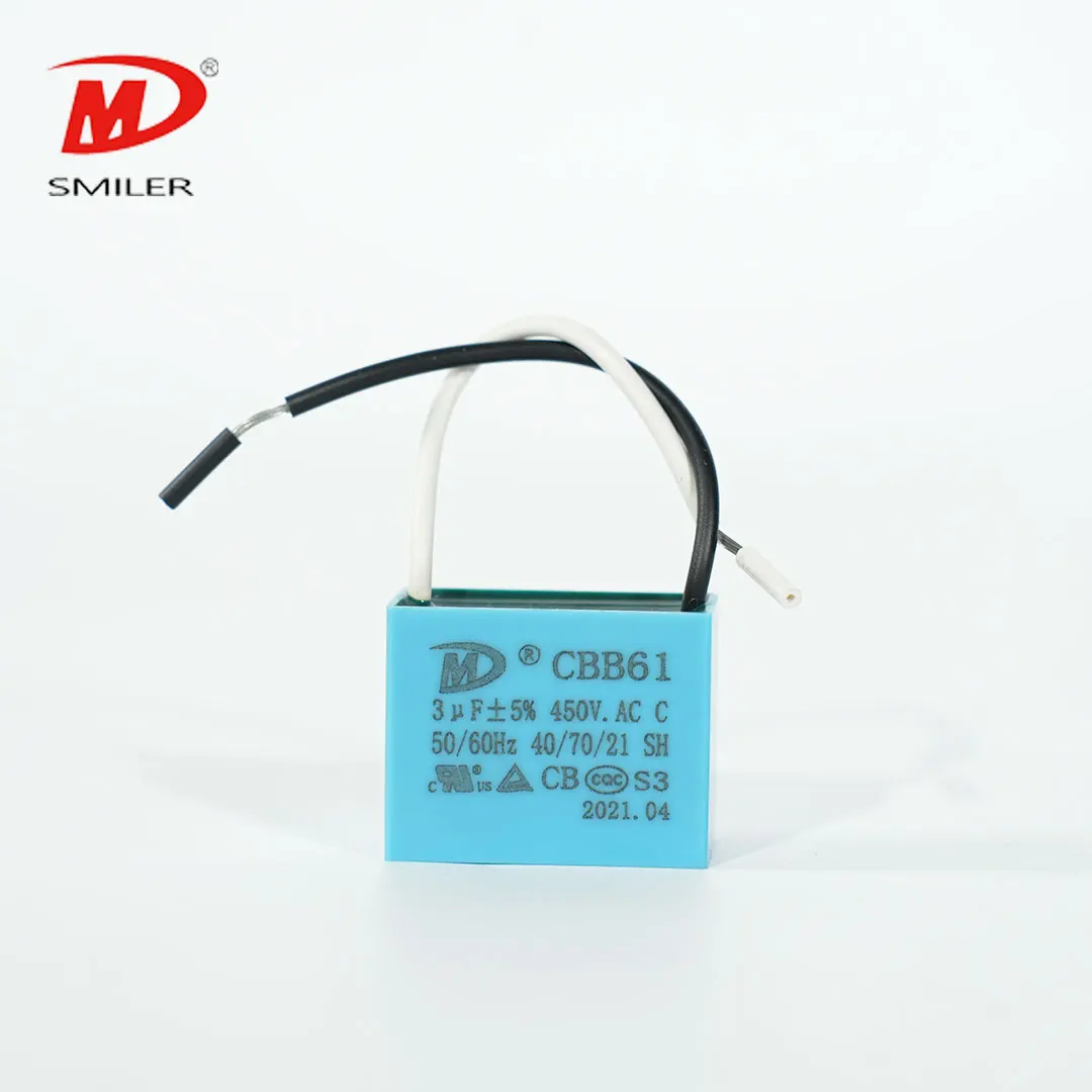 Motor Capacitor Capacitors Cbb61 ac metallized polypropylene film capacitors kit for fan