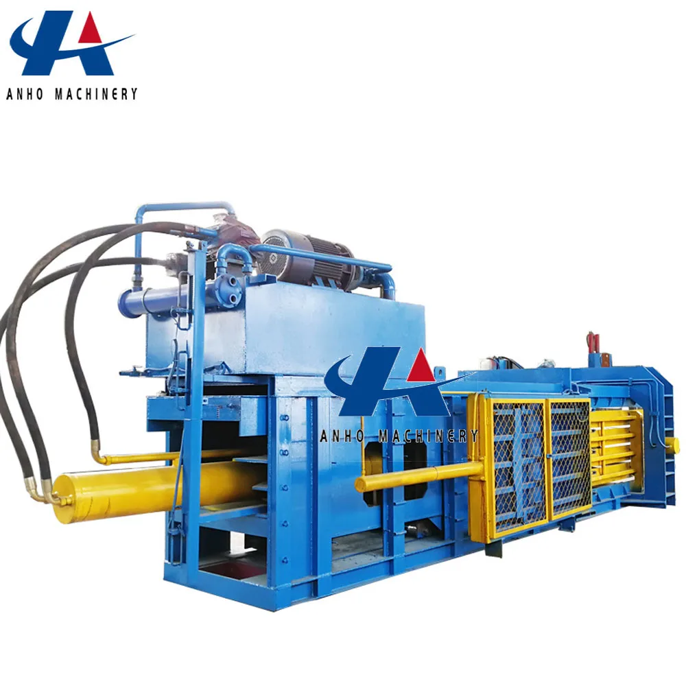 horizontal baler for waste paper cardboard hydraulic baler machine horizontal baling press machine
