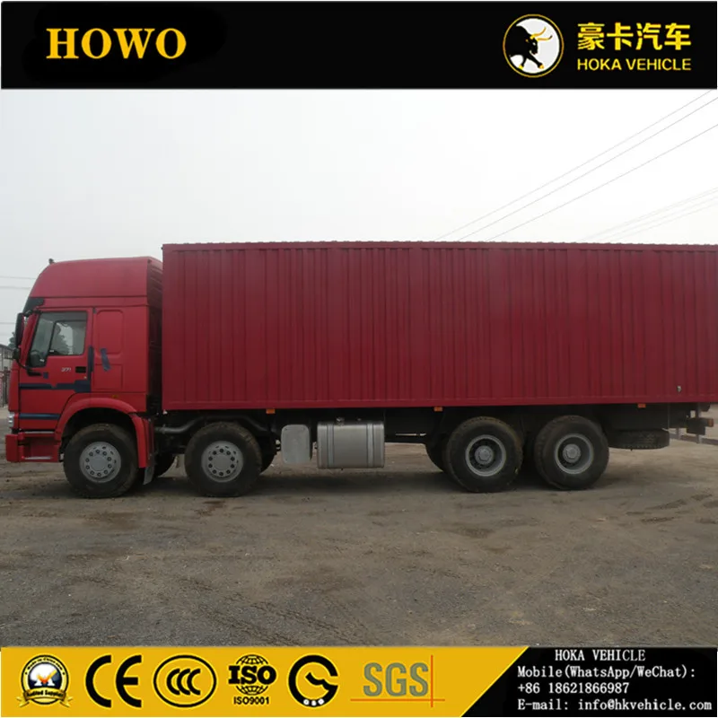 SINOTRUK HOWO 8X4 371HP 35T контейнер грузовик красный цвет