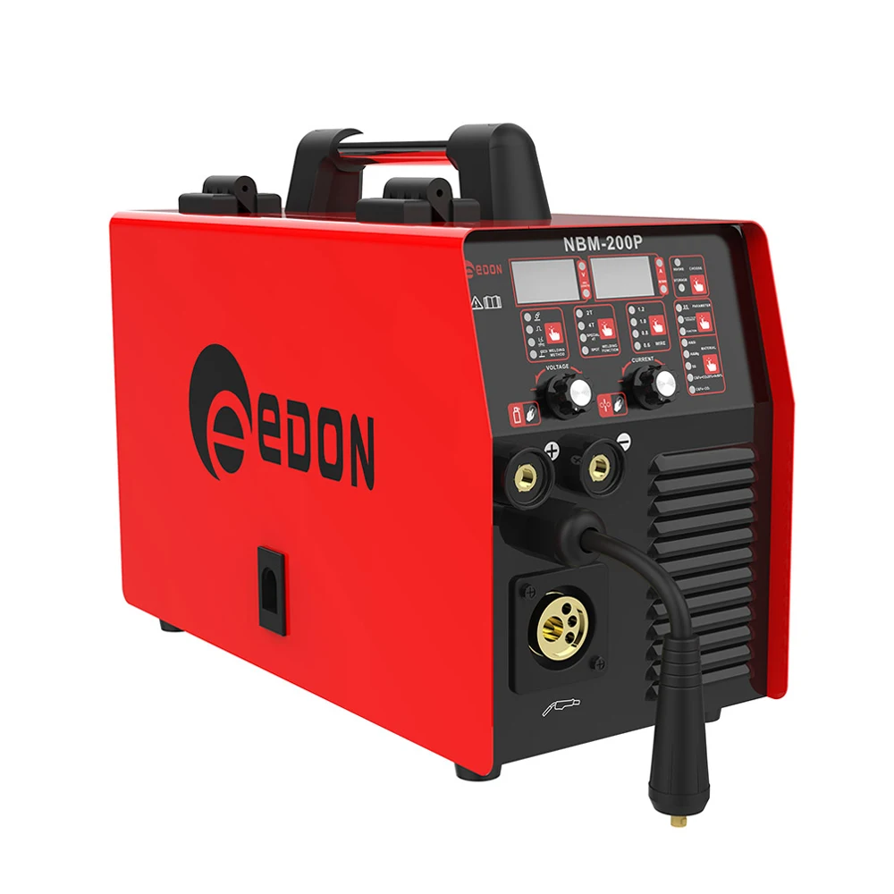 EDON  200AMPS DC INVERTER  PULSE ALUMINUM MIG WELDING MACHINE MIG/MMA-200 MIG WELDER