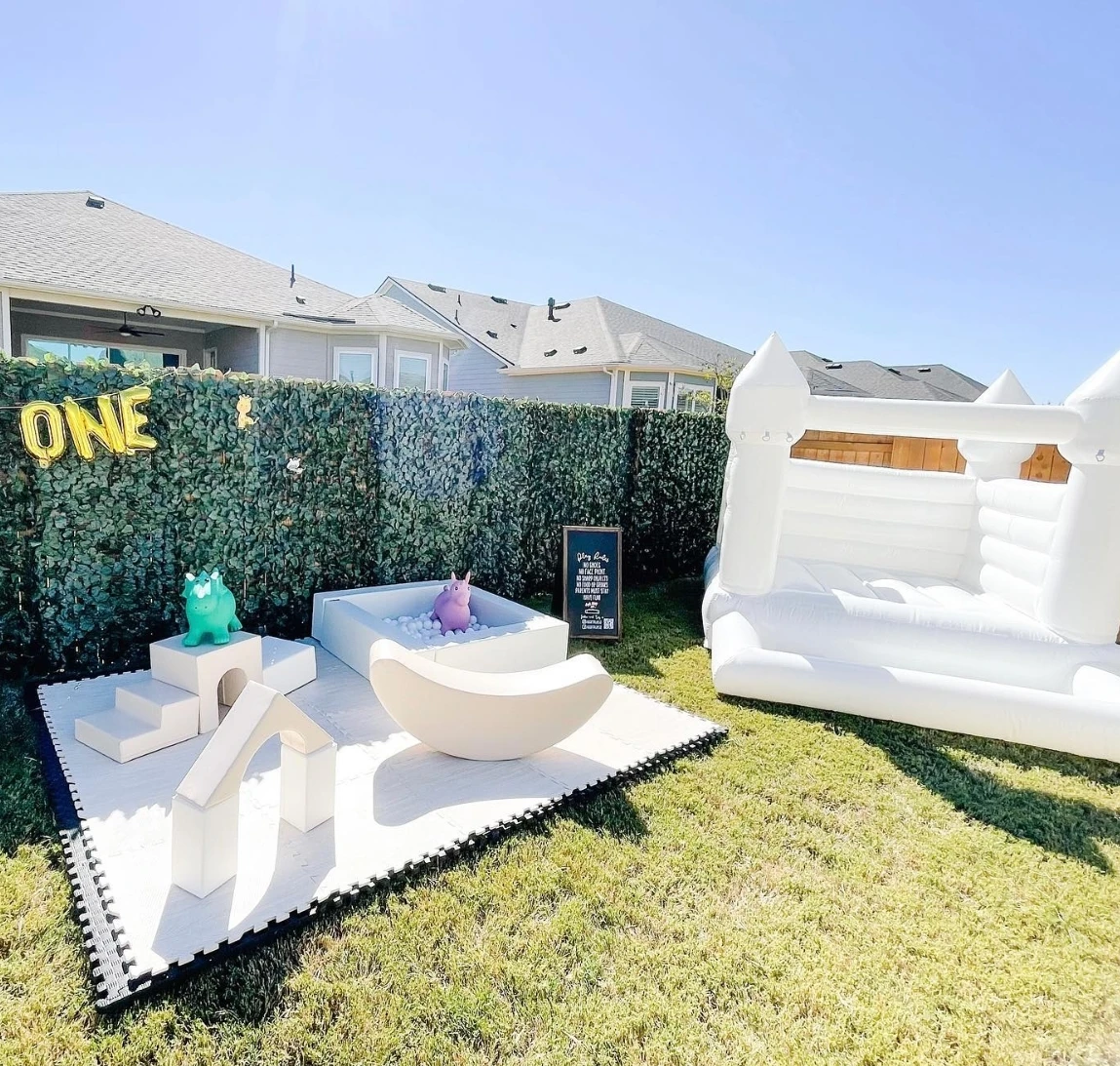 Soft climber outdoor playground soft play package set indoor white soft play foam ball pit