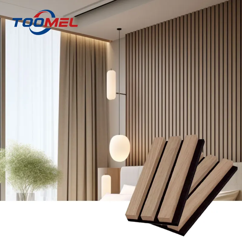 Akupanel SLAT Wood Acoustic Panels Modern Design MDF Felt Material for Interior Soundproof Studio Ceilings and Walls Decoration