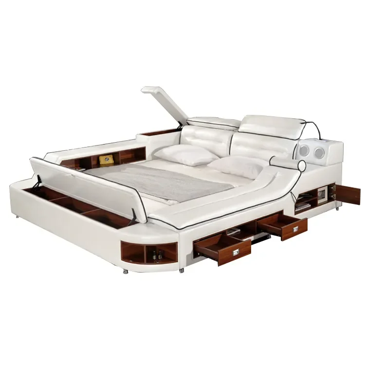 KHEUI Bedroom Tablet Cheapest Smartphone Smart Massage Bed with Mexico Function Modern King Number Led Smart Massage Bed