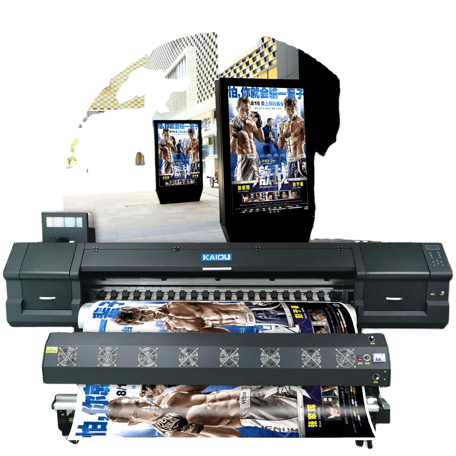 Долговечный крупноформатный струйный цифровой принтер, 1,8 м, DX5 Dx7 XP600, эко-растворитель для рекламной бумаги