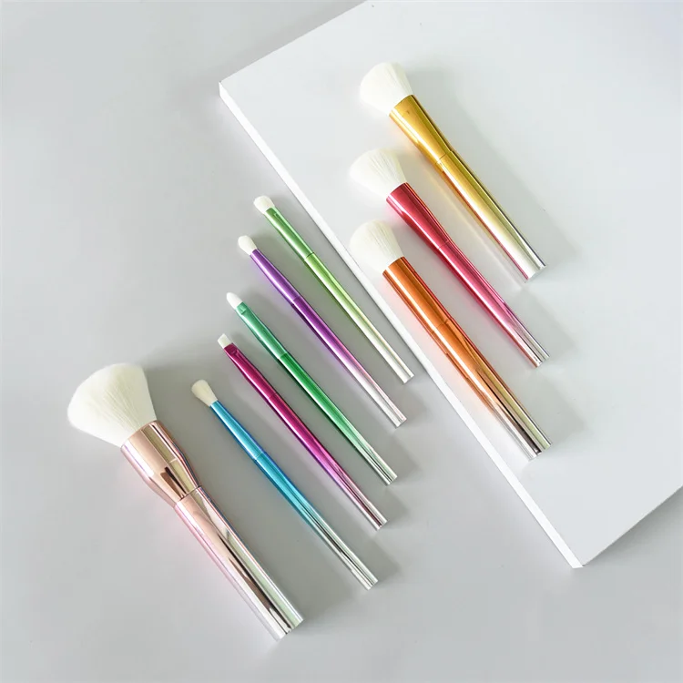 CTBT-8E206  2022 newest makeup brushes sets 9pcs colorful gradient handle cosmetic make up brush beauty tool