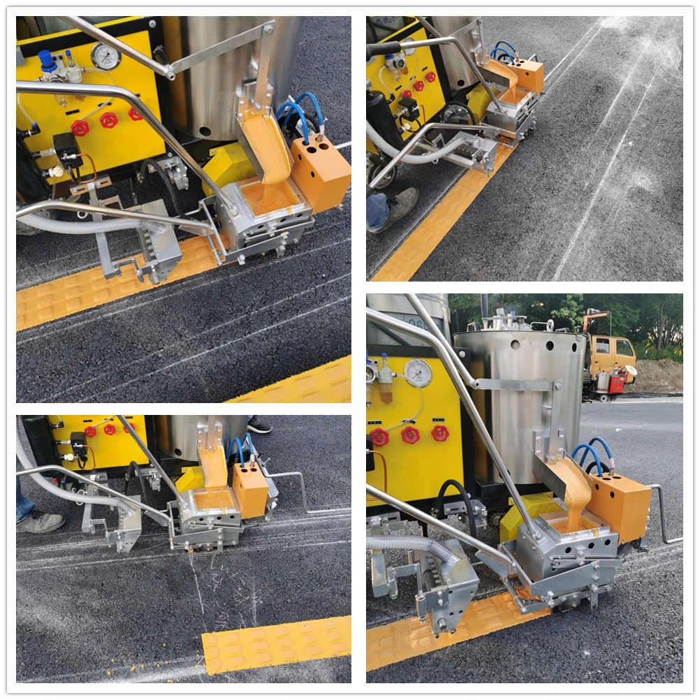 China factory DWM Electronic Automatic walking convex oscillating push Hot melt road marking