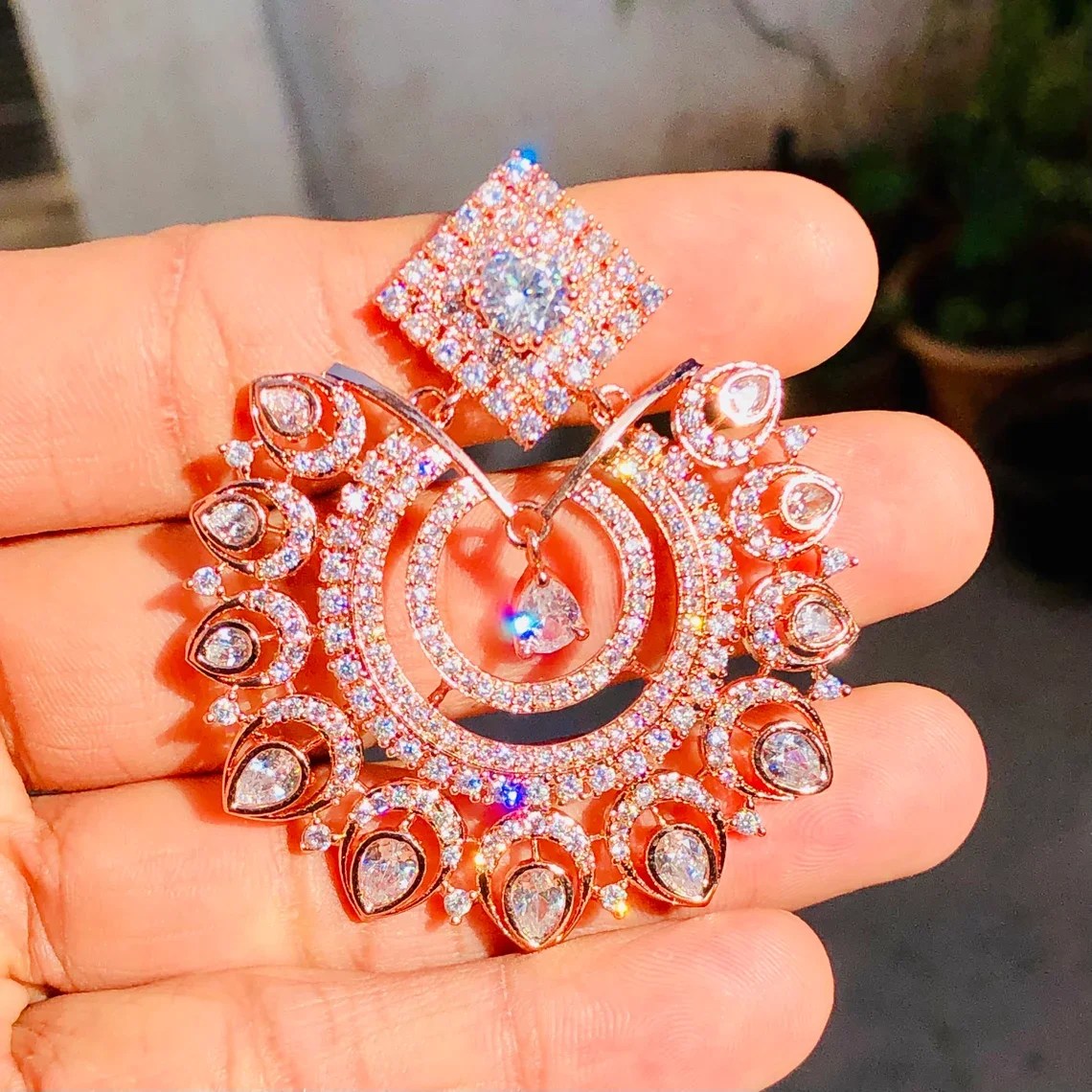 New Arrive Handmade Angelina Jolie Inspired Diamond Jewelry Earrings and Necklace Set Crafted in 925 Stirling Silver Gift