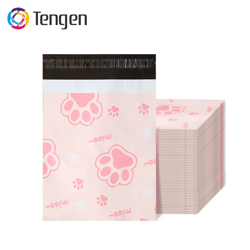 Pink Custom Logo Courier Envelope Pouch Logistics Packaging Postage Bags