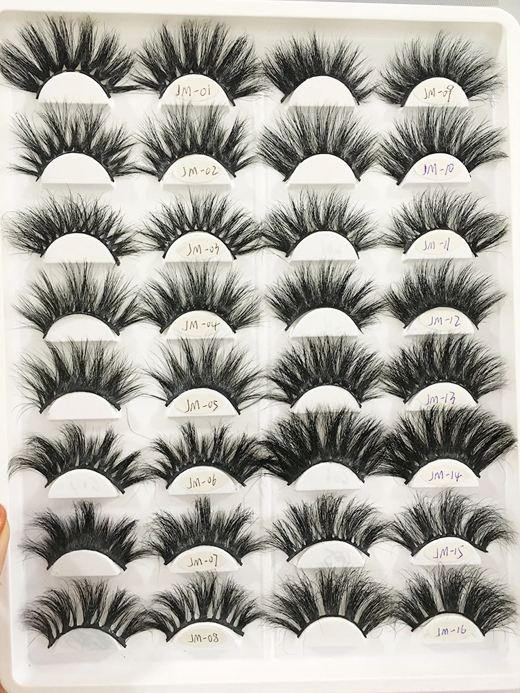 Ресницы из сибирской норки 25 мм, частная торговая марка, 3d норковые ресницы, разноцветные ресницы, 3 упаковки ресниц