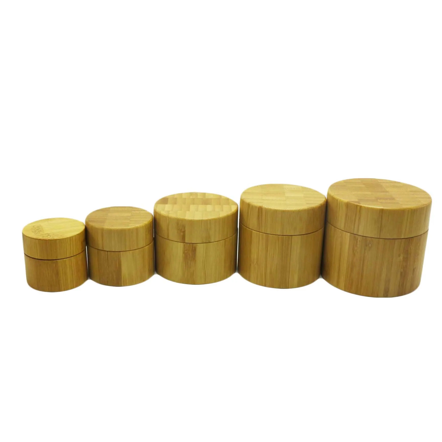 luxury bamboo jar cosmetic container 5g 10g 15g 20g 30g 50g 100g 150g 200g 250g bamboo cream jar with with bamboo lid BJ-CC21