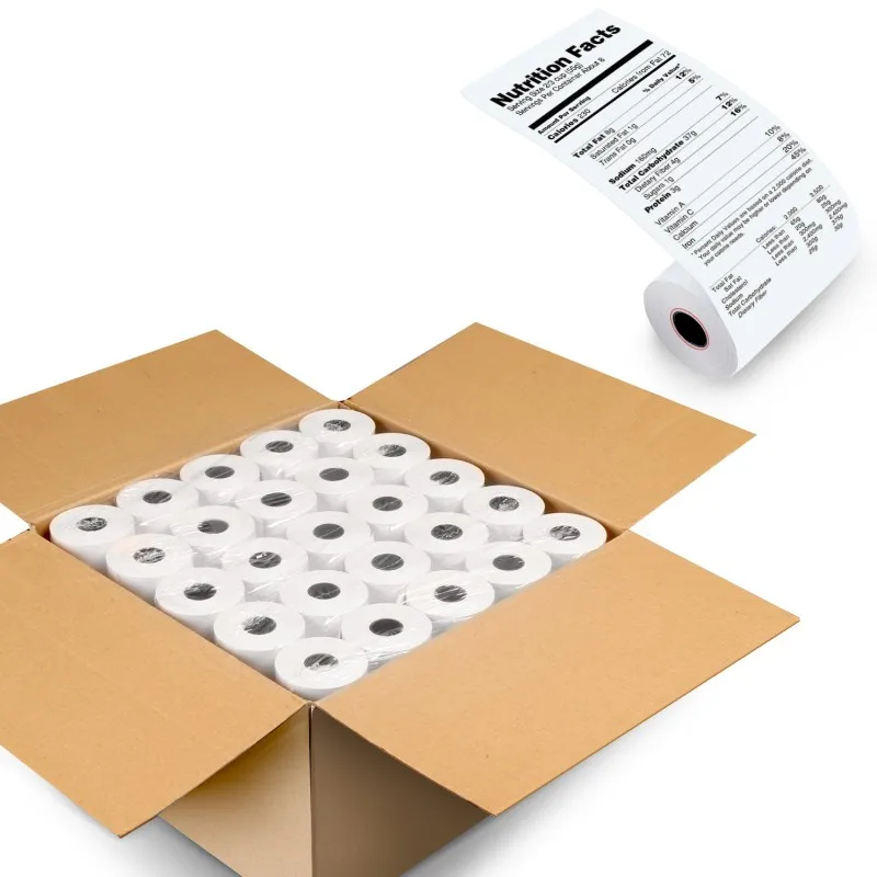 Receipt Paper Roll 2 1/4 in X 120ft Register Paper High Quality Printing 57x60mm 60gsm