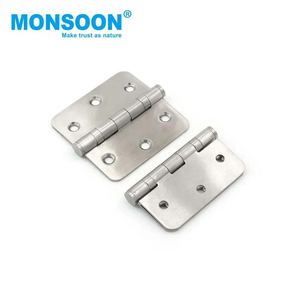 Kitchen Hardware Interior H Type Brushed Concealed Ball Bearing Mute Silent Hydraulic Spring Cabinet Pivot Butt Door Hinge