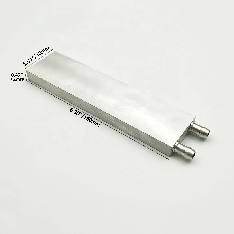 40*160mm  Aluminum Liquid Cooling Cooler Block Heat sink for CPU Peltier