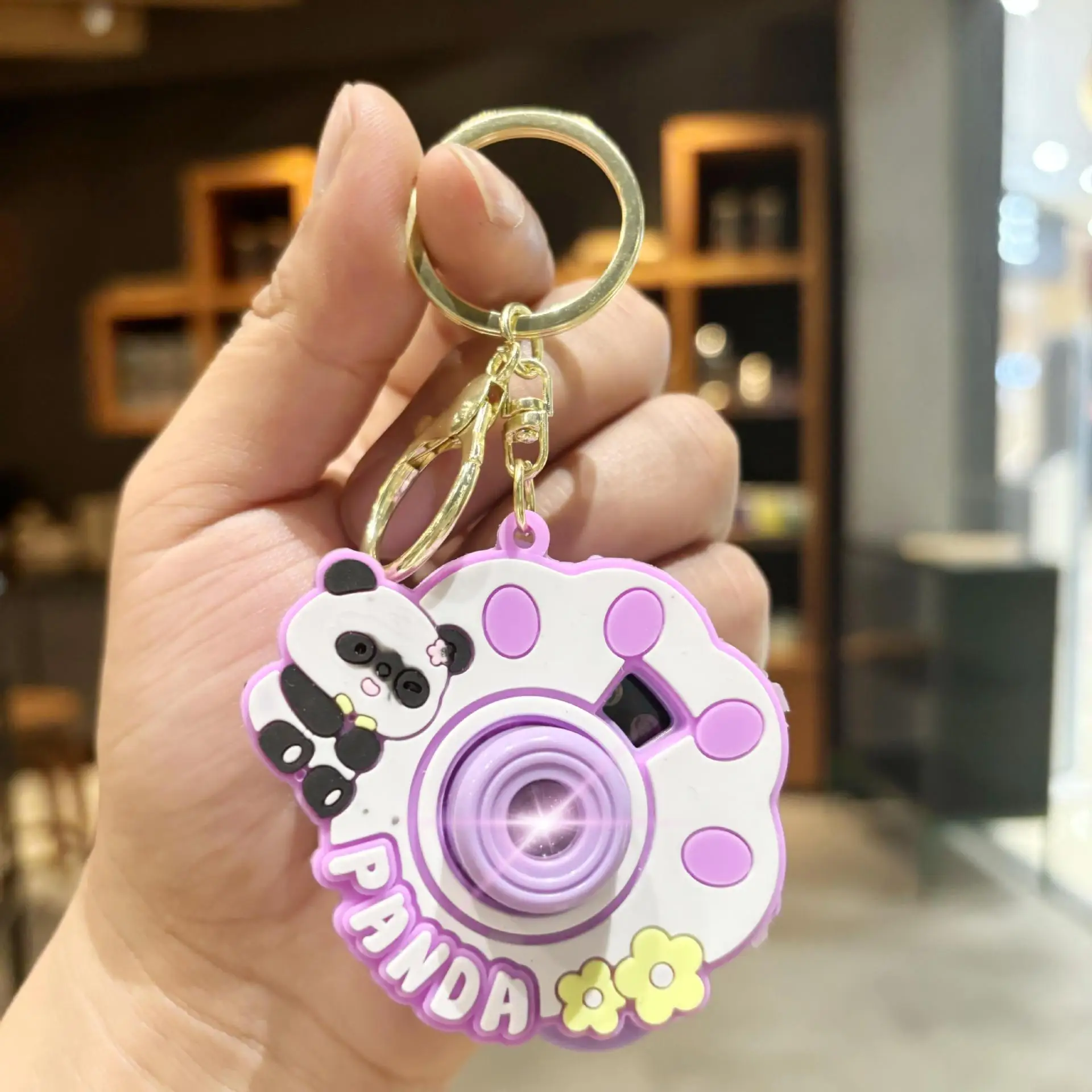 New Arrival Cute Cartoon Mini Projection Camera Keychain Kids Camera Projector Keychain