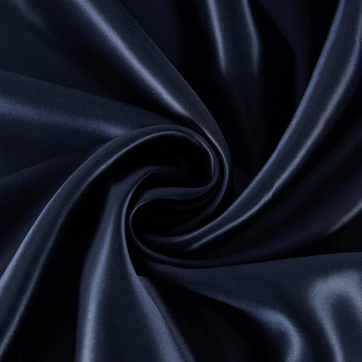 Темно-синяя 114 см 100% натуральная гладкая шелковая ткань шармёз 22 мм