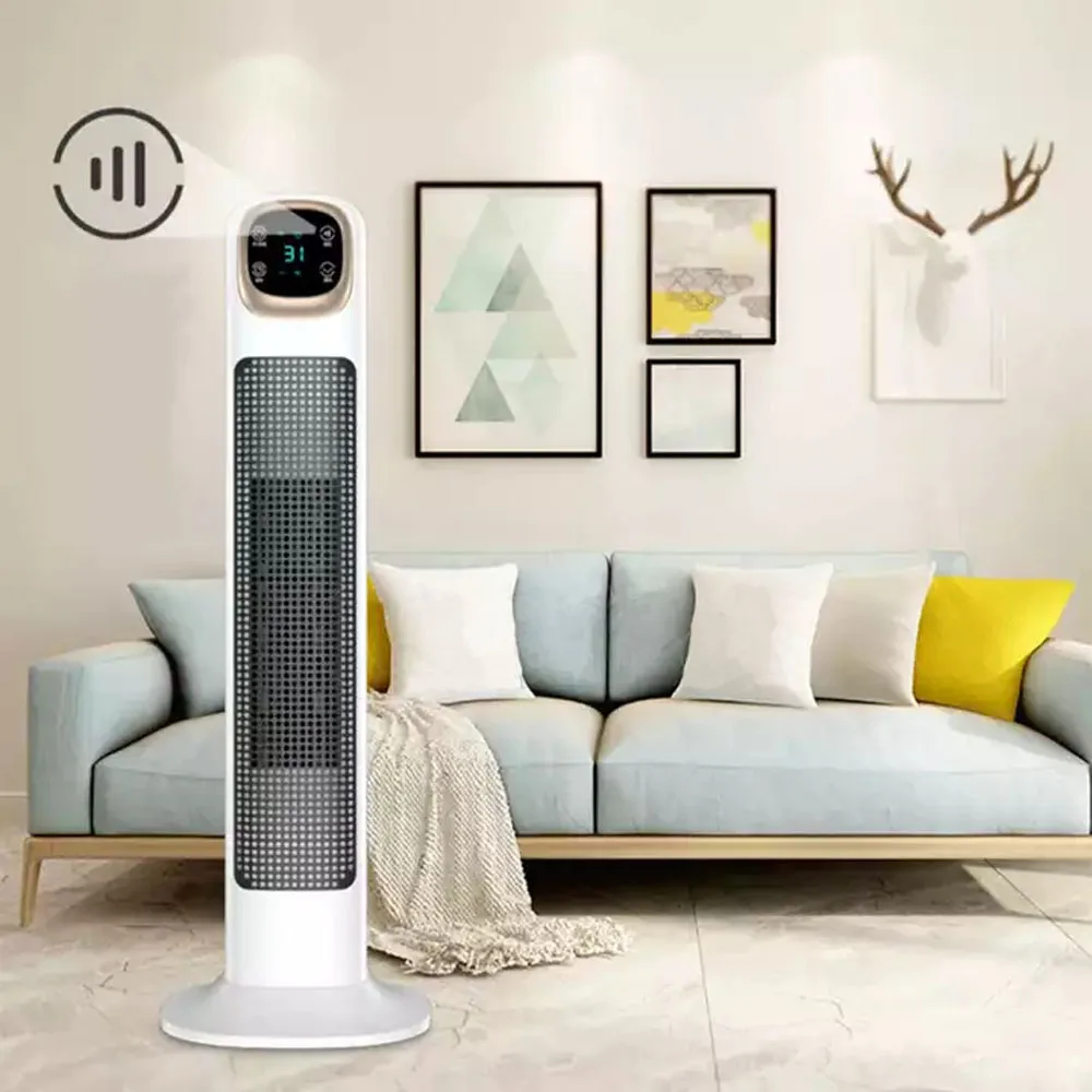 household vertical shaking head heater bedroom fast heat remote control hot air blower office power saving