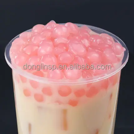 
Taiwan Pink Bubble Tea Popping Tapioca Black Pearl 
