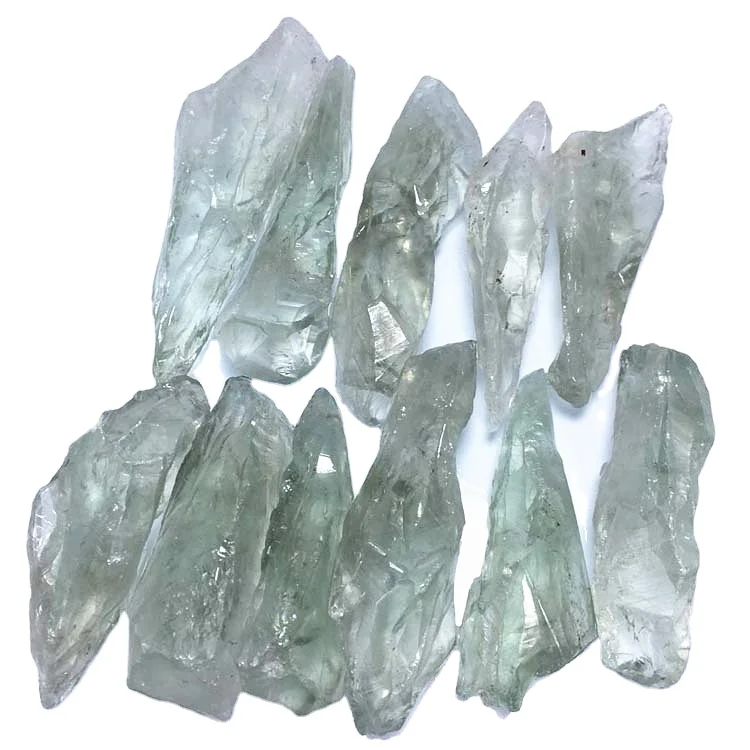 High Quality Natural rough quartz Raw Green quartz crystal stone for sale