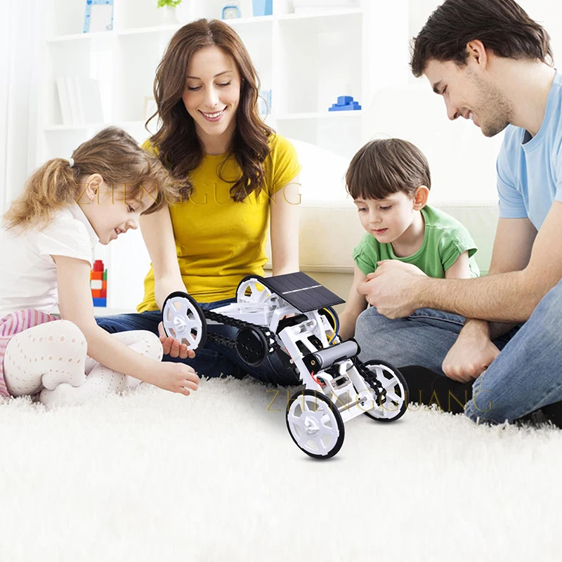 2 in 1 DIY Assemble Battery Power Solar Power STEM Educational Car Toy Smart Climbing Vehicle Solar Toy