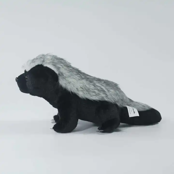 Playful honey badger plush toy stuffed animal toys custom toy factory manufacturer supplier gift for kids baby children