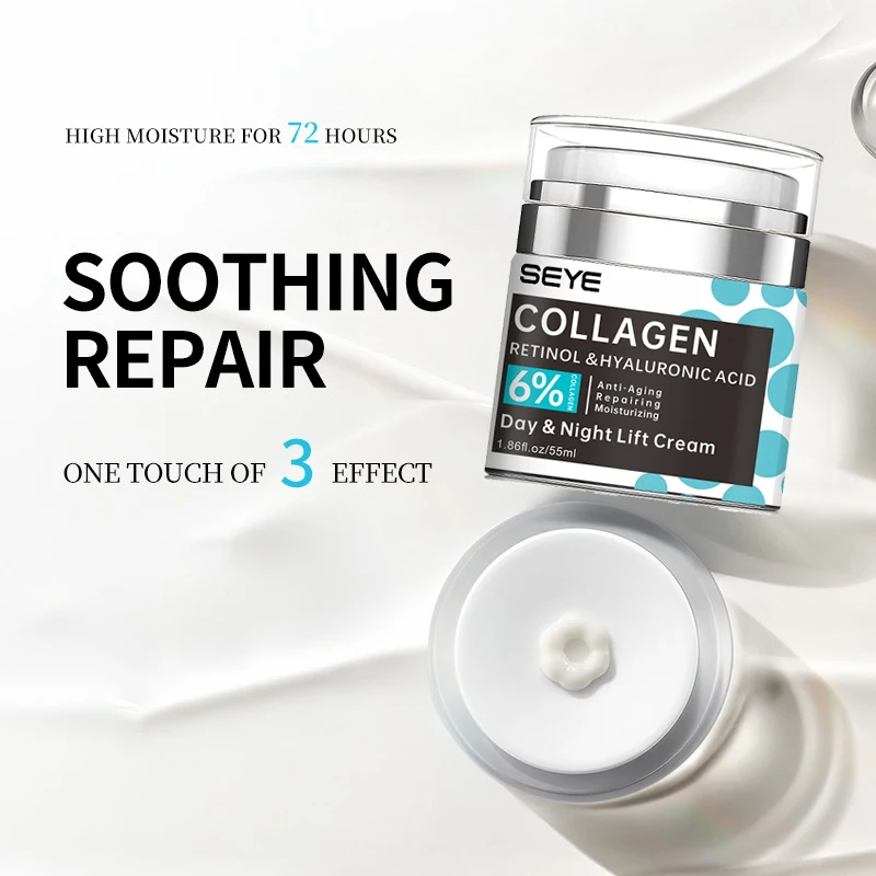 Custom Own Logo Vegan Anti-Aging Skincare Natural Moisturizer Anti-Wrinkle Whitening Properties Retinol Collagen Cream