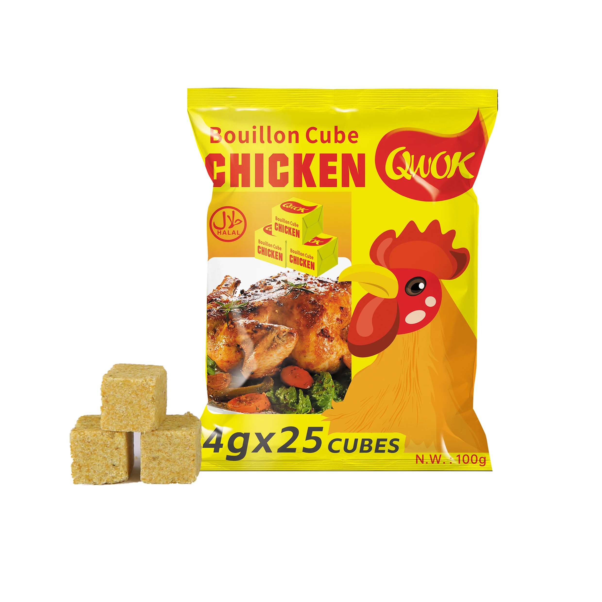 HALAL 4g chicken flavour seasoning bouillon cube Wholesale customization high quality