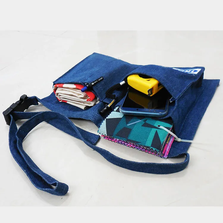 Denim Waist Apron with Pockets