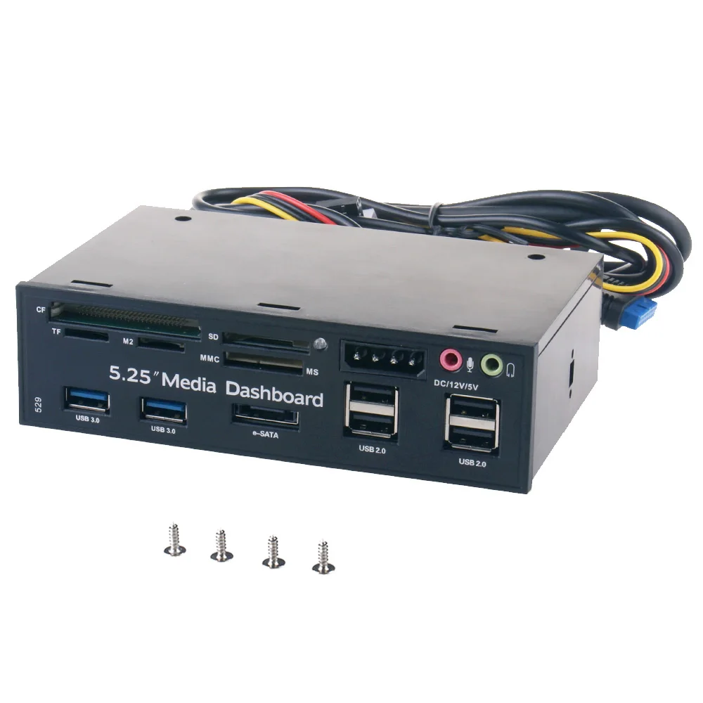 Оптовая продажа 5 25 многофункциональная медиа-панель USB3.0 ESATA SATA порты передняя панель для настольного