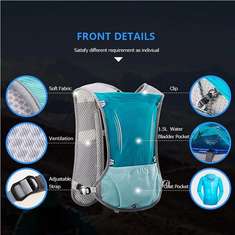 Hydration pack backpack 5l marathoner running race ultra slim lightweight hydration running vest