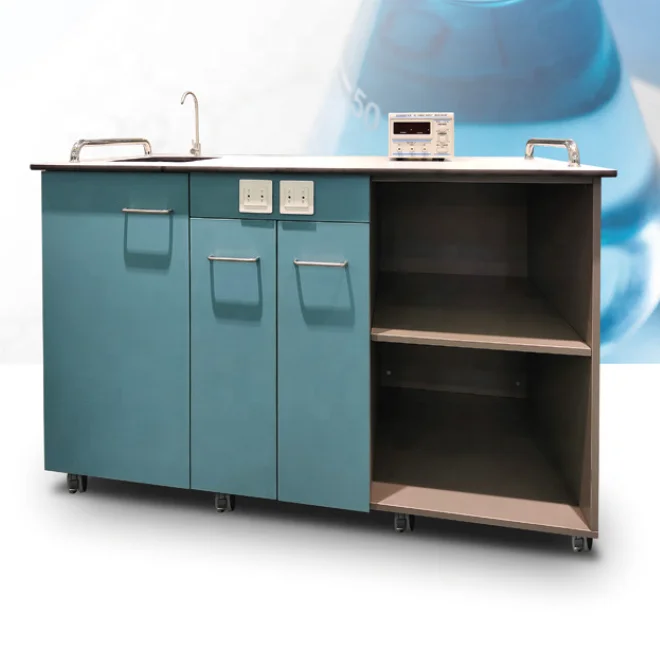 Laboratory Furniture Movable Bench With Sink and Faucet Acid and Alkali Resistance