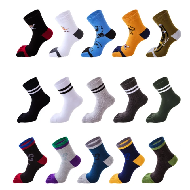 High Quality Custom Low cut spandex toe separator socks athletic women 5 toe socks five toe finger socks