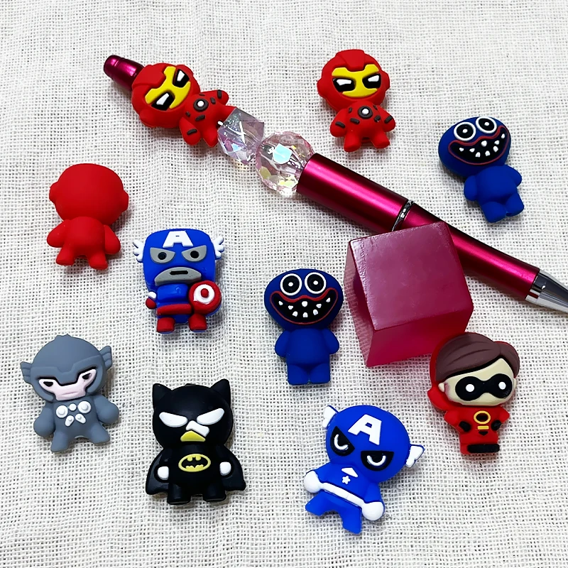 Silicone Stereo Cartoon 3D Beads Makeup Brush DIY Accessories Teeth Gel Handmade Beads