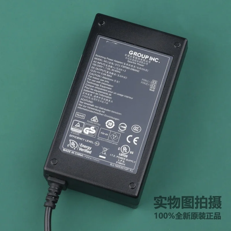 FSP060-DIBAN2 Power Supply FortiGate 60D 90D 30E 50E 60E 80E Snap Double Hole 12V3A5A Adapter Cable 12V 3A 5A