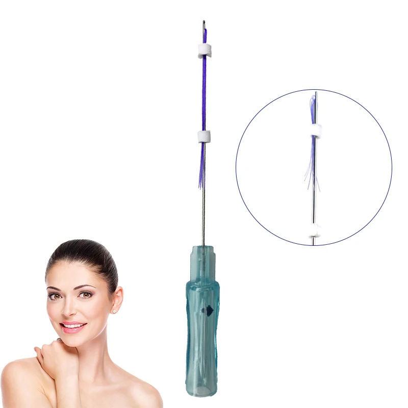 
3d mesh remove neck folds multi pdo thread needle with pdo thread lift with needle for beauty 