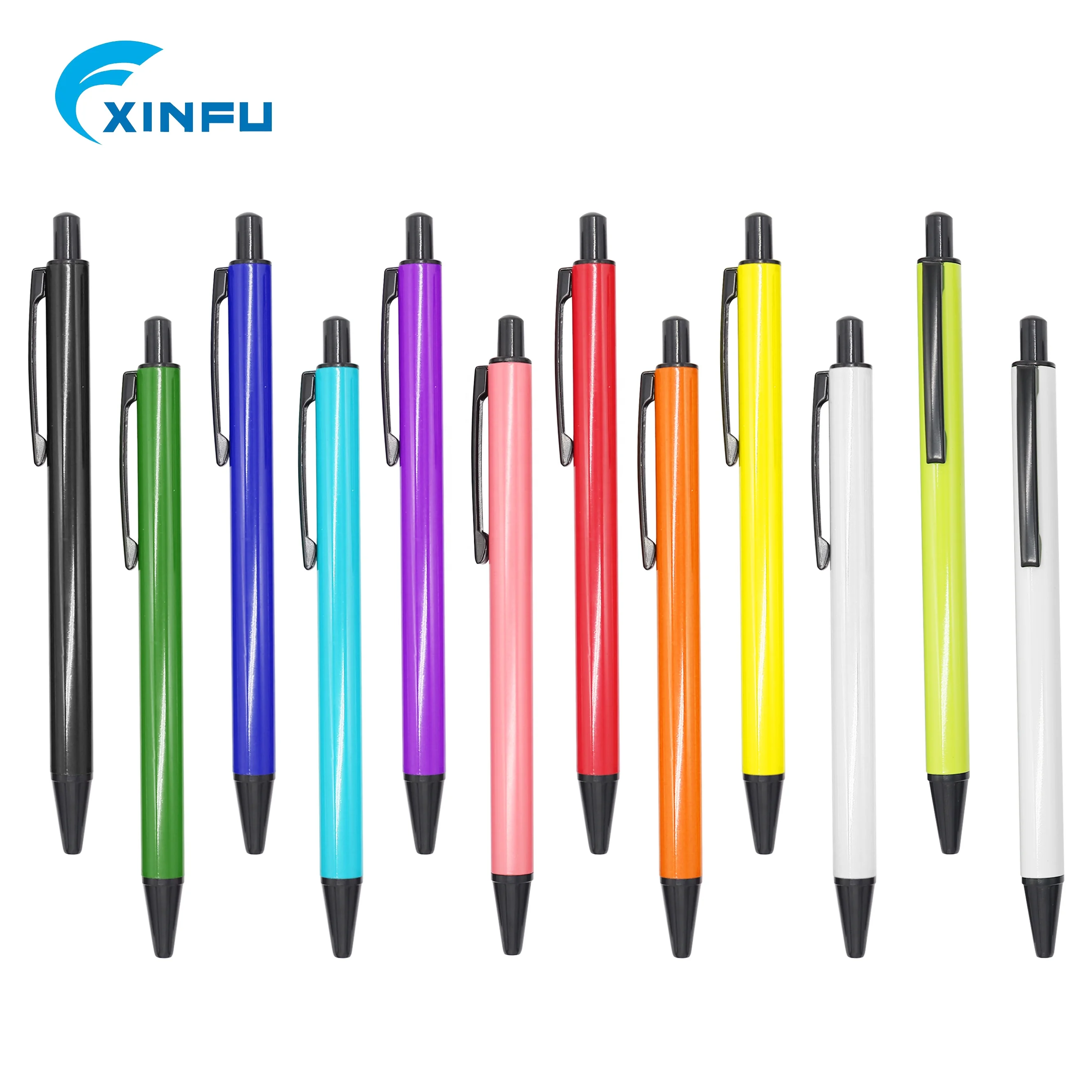 
Click action metal ball pen promotional custom logo metal pen 