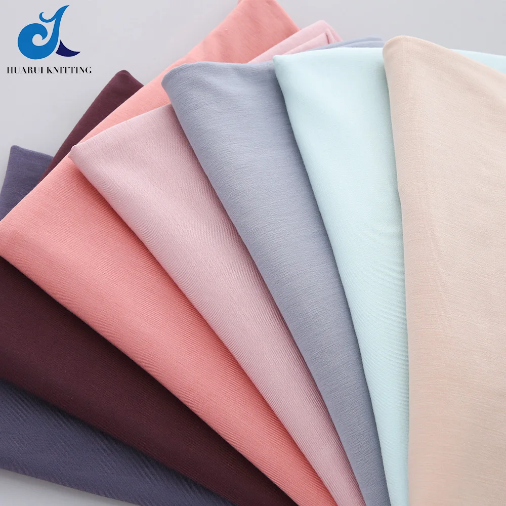 60S custom  plain dyed knitted 89% modal 11% spandex smooth and soft hand feel Lenzing modal fabric  for underwear baby cloth