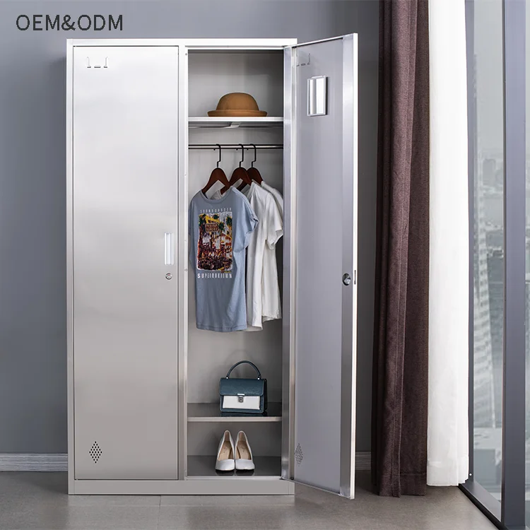 Metal Wardrobe Cabinet Personnel Storage 304 Safe Stainless Steel Locker