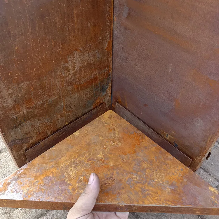 outdoor brasero barbecue heavy duty rust corten steel charcoal fire pit barbecue