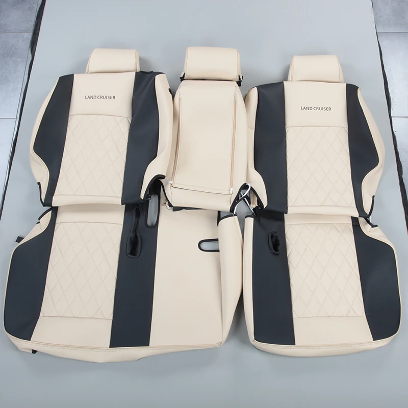 Customized 4Runner Highlander Red Shirt Previa Weisa Special Full Package PVC Leather 7-seater Seat Cover