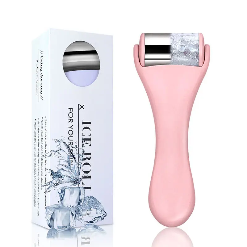 Nickel Free Stainless SteeI Skin Cooling facial massager Ice Roller Facial Neck Lifting Ice Roller
