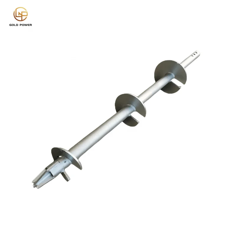 galvanized solar system ground earth screw anchor