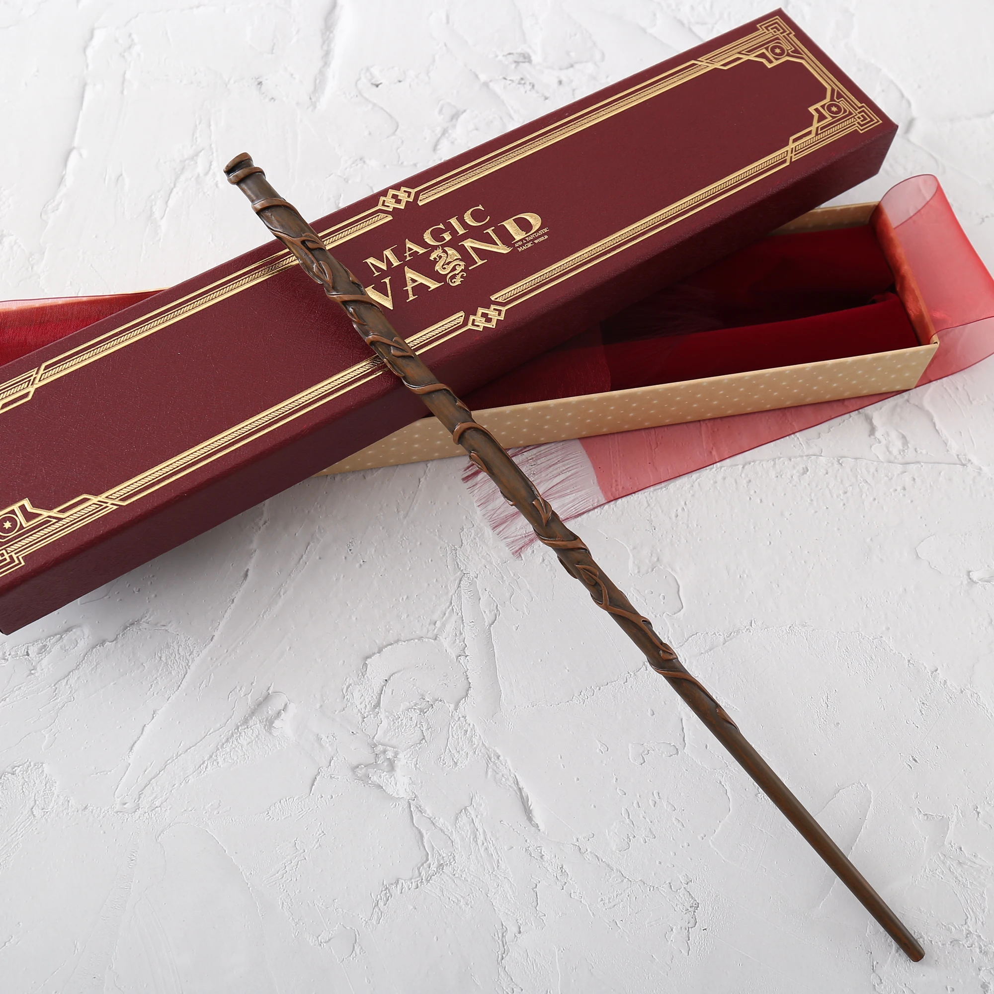
Wholesale Halloween harry potter magic wand with Metal core stick for children for cosplay with high quality ribbon gift box 