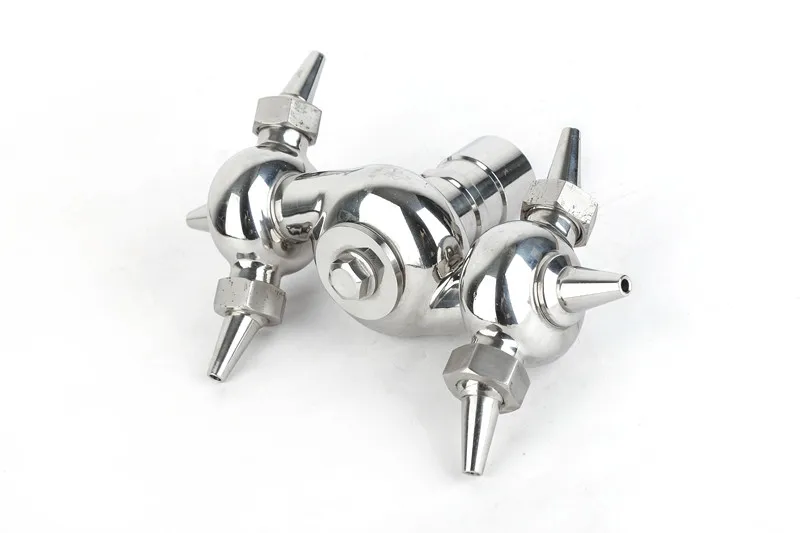 3 А, DIN, SMS, SS304, SS316L, нержавеющая сталь, CIP система, санитарный, шесть головок, резьба, конец 360, поворотный резервуар, очиститель