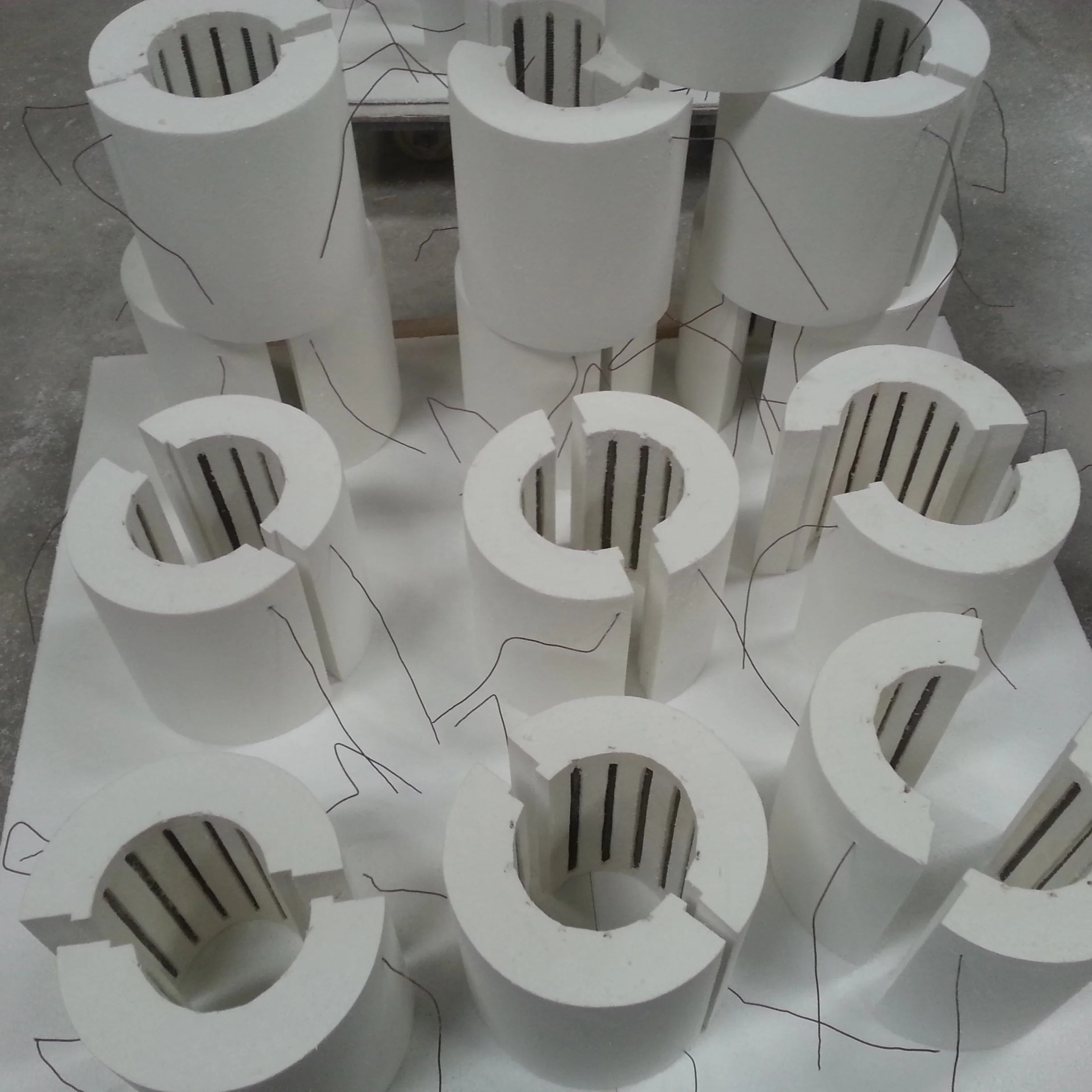 Высокотемпературная печь из керамического волокна с сопротивляющей проволокой