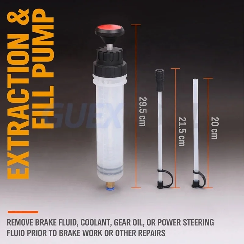 Car Brake Fluid Oil Extractor Auto Oil Change Syringe with Hose Manual Fuel Suction  Filler Fluid Oil Change Evacuator Pump