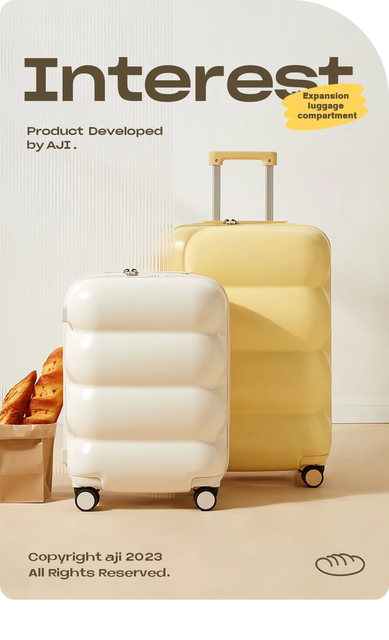 Aji Travel Valise Luggage Suitcase Bag Lightweight TSA Lock Fashion Stylish Smart Suitcases Carry On Luggage for kids