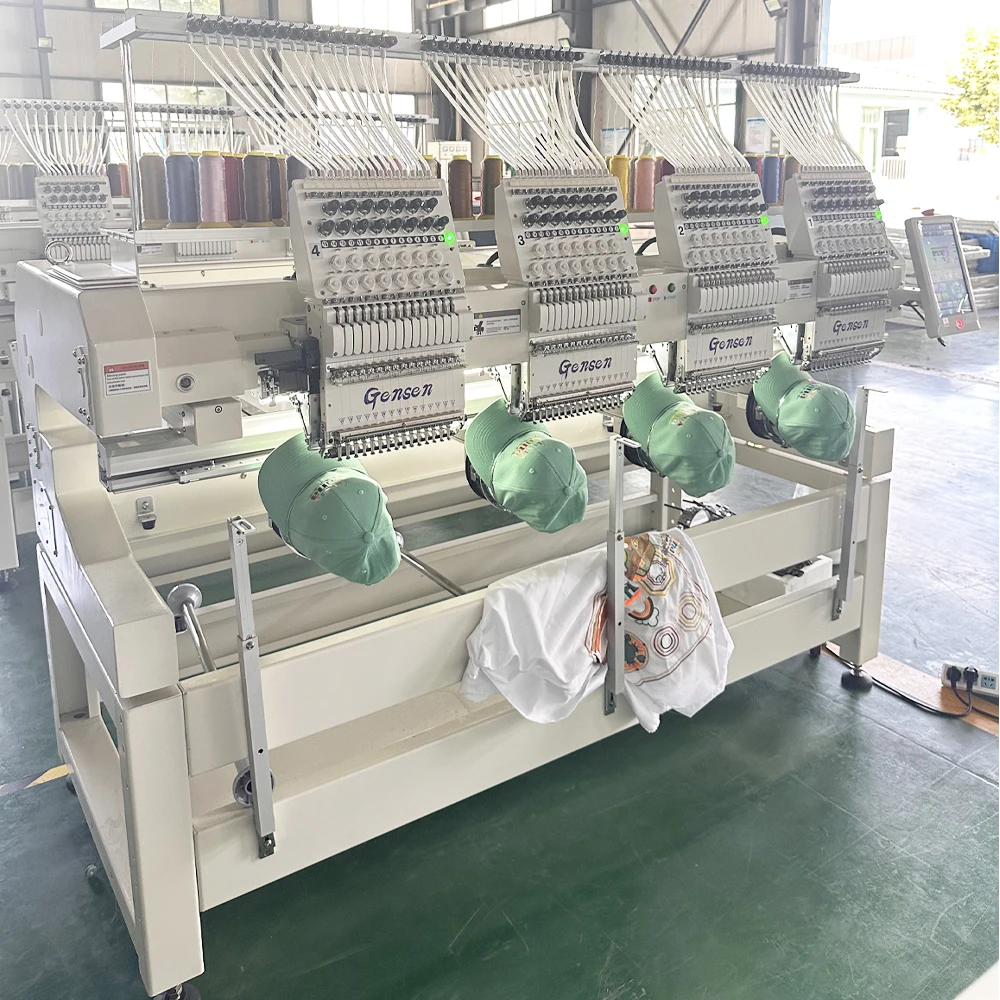 Automatic Sewing and Embroidery Machine 12/15 Needles 4 Head Computer Machines for Cap Shirts