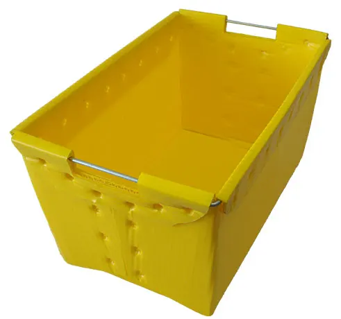Custom corrugated plastic tote box stackable usps mail tote correx dhl mail tote