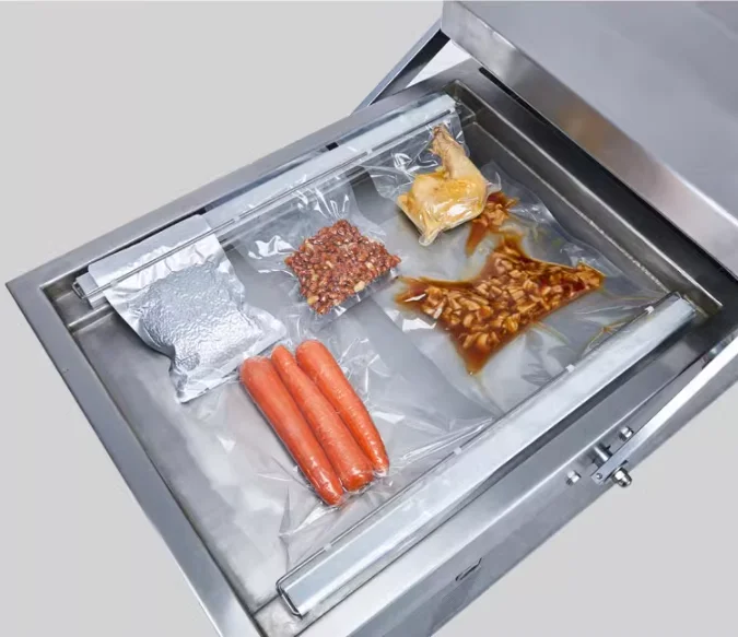 Automatic Double Chamber Food Vacuum Packing Machine keep food fresh Shrimp Vacuum Packer for Meat Sausage fish Packing Machine